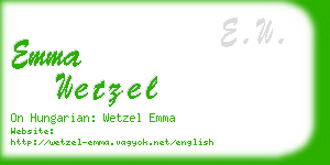 emma wetzel business card